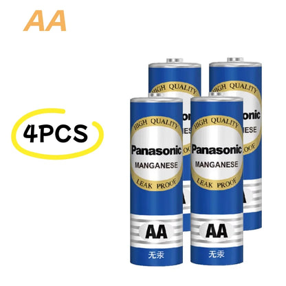 Batterie al carbonio usa e getta Panasonic 1.5V AAA AA ad alta capacità, adatte per giocattoli, telecomandi, mouse wireless, ecc.