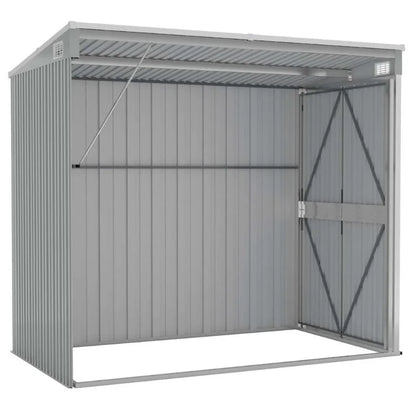 Casetta da giardino verde 126x97,5x177cm in acciaio zincato, ripostiglio esterno per attrezzi da giardinaggio