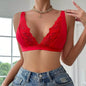 Lingerie essenziale di Capodanno con un'atmosfera Grande reggiseno push up ultrasottile patchwork di pizzo rosso Lingerie da donna senza fili A1123