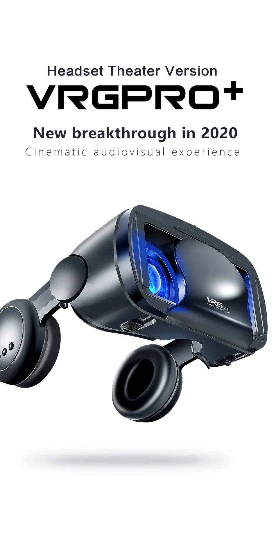 VRG Pro Realtà Virtuale Occhiali VR Dispositivi per cuffie Viar 3D Occhiali per casco Lenti Smart per Smartphone Cellulare Set di giochi per dispositivi mobili