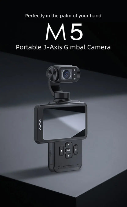 Videocamera tascabile ORDRO M5 5K Action Videocamera Vlog con grande touchscreen per visione notturna IR a infrarossi con telecomando per treppiede SDcard