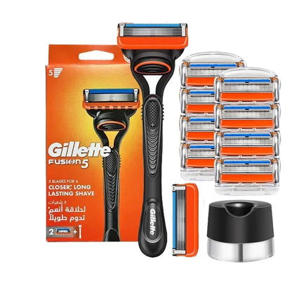 Rasoio di Sicurezza Manuale Gillette Fusion 5 per Uomo con Lame di Ricambio a 5 Strati