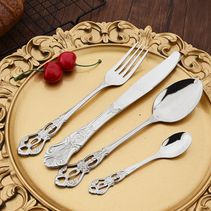 Set di posate da 20 pezzi in acciaio inossidabile color oro rosa, coltello, forchetta, cucchiaio, posate da tavola, stoviglie da cucina