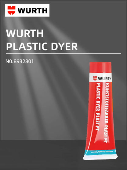 Rinnovatore per plastica nera Wurth Plast-PT, ripristinatore per finiture auto, vernice per paraurti e finiture esterne, detailing auto 75ml