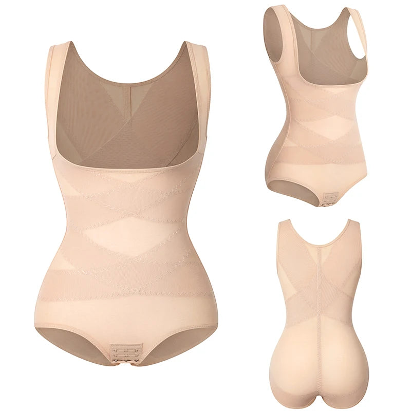 Mesh Shapewear Body per le donne Tummy Control vita Trainer Butt Lifter mutandine dimagrante Body Shaper Open Bust Underwear 2024