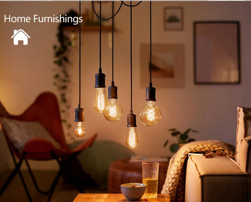 Philips LED ST64 E27 Luce decorativa 5,5 W = 25 W) Lampadine a filamento classiche Dimmerabili 220-240 V Lampade 2000 K Morbido caldo ambra Oro LED