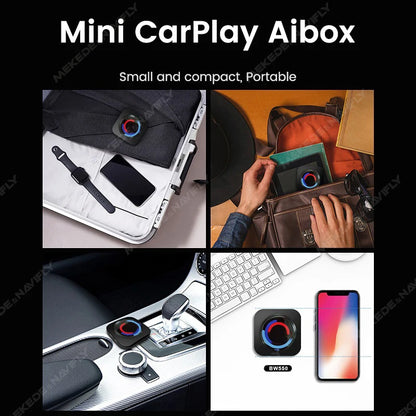 Mekede Android 13, processore a 8 core, 8 GB di RAM, 128 GB di memoria, TV box portatile, CarPlay wireless, Android Auto wireless, navigazione GPS, menu multimediale, equalizzatore, compatibile con BMW ID6, ID7, ID8, ID9, sup