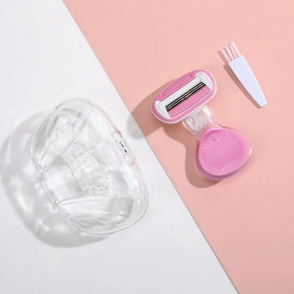 Mini portatile piccolo guscio epilatore coltello da barba depilazione rasoio da donna