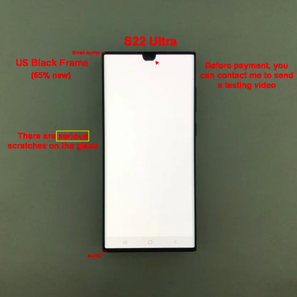 Display Super AMOLED per Samsung Galaxy S22 Ultra LCD SM-S908 S908U S908E, Schermo Touch Digitizer di Ricambio con Difetti