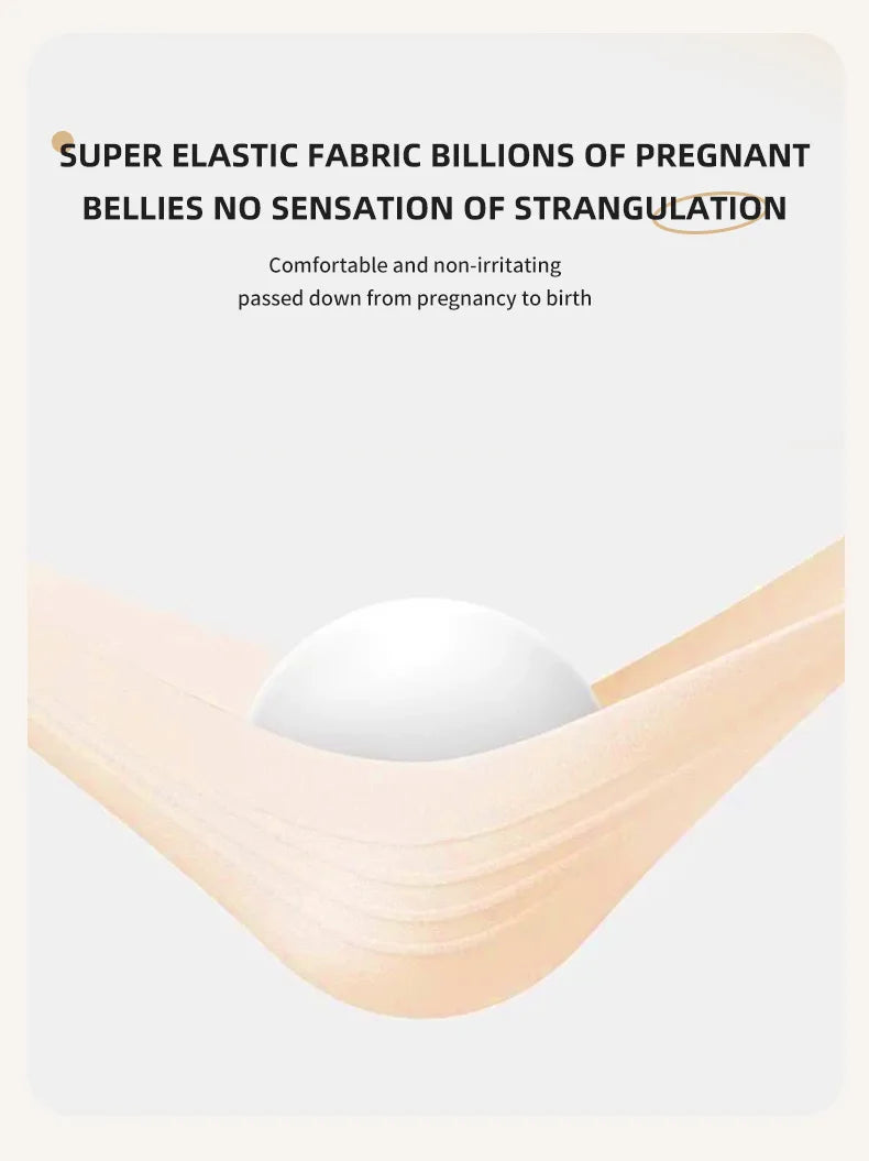 Pantaloni premaman senza cuciture a vita alta Donne incinte Comode mutandine di sicurezza Mutandine da donna Gravidanza Leggings corti Intimo