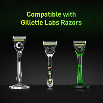Gillette Labs Razor Aurora Series Flexdisc Rasoio da barba con lama a induzione a 5 strati per uomo con supporto
