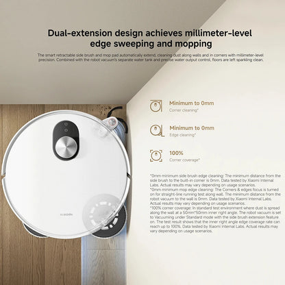 Versione Globale Xiaomi Robot Vacuum 5 Potenza Nominale 55W Capacità Nominale 4800mAh Controllo tramite APP Controllo Vocale Intelligente Aspirazione 20000Pa Aspirapolvere con Mop Estensibile e Spazzola Laterale Sistema di A