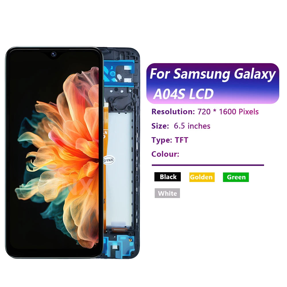 6.5 ''Per Samsung Galaxy A04S Display LCD Touch Screen Digitizer Per Samsung A047F, A047F/DS, display LCD Con Sostituzione del Telaio