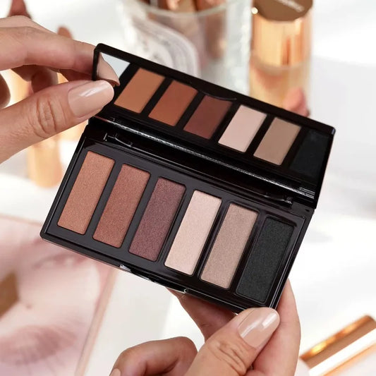 Palette Ombretti di Lusso Charlotte Tilbury, 6 Colori, 8.2g, Finitura Opaca e Perlata, Serie Colori Naturali, Cosmetici per Occhi