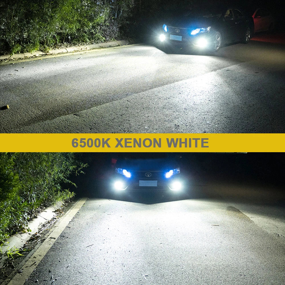 BMTxms 2PCS H27 881 H27W H27W2 LED Fendinebbia 20000LM 40W Per Hyundai Ssangyong Daewoo KIA Lampadina per auto 6500K Bianco 3000K Giallo