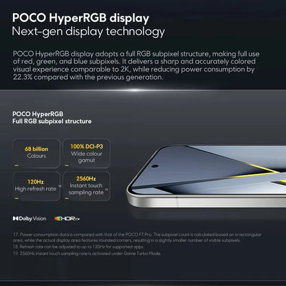 POCO F8 Pro 5G Versione Globale Smartphone Snapdragon ®   8 Elite Display AMOLED HyperRGB da 6,59 pollici 120Hz 6210mAh NFC