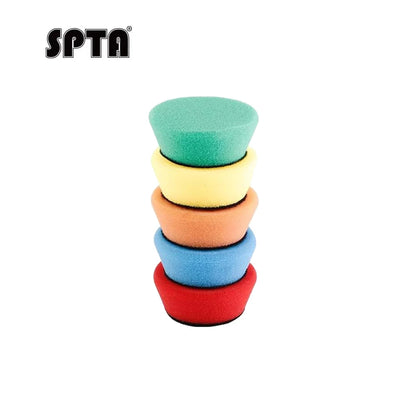 SPTA Set di 5 Spugne per Lucidatura da 1,3"(32mm) e 2"(50mm), Diverse Durezze, per Dettagli e Piccole Aree
