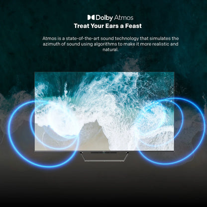 Smart TV Metz Qled+ 4K UHD 43" con Google TV e schermo opaco antiriflesso, Dolby Vision, Dolby Atmos, HDR, Wi-Fi 2024 43Mqe7600Z