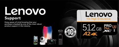 Scheda micro SD Lenovo ad alta velocità 1tb 512gb 256gb 128gb A2 U3 V30 Classe 10 TF, scheda di memoria 4K ad alta velocità per drone, fotocamera e telefono.
