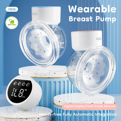 Tiralatte elettrici MAMIJOY con flangia da 19/24 mm Tiralatte indossabile portatile a mani libere Estrattore di latte materno silenzioso e confortevole