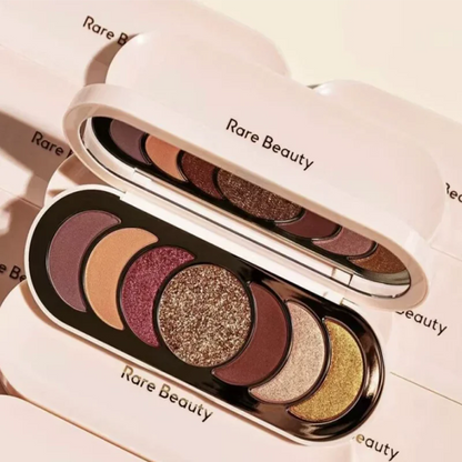 Nuova Palette Ombretti Rare Beauty 7 Colori Rosa Perlato Opaco Glitterato Pigmenti Occhi Brillanti