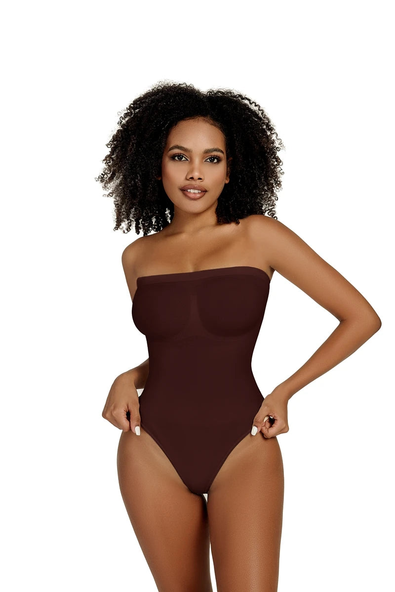 Body senza spalline donna perizoma Shapewear Tummy Control Body Shaper Off spalla top un pezzo vita Trainer intimo Skinny