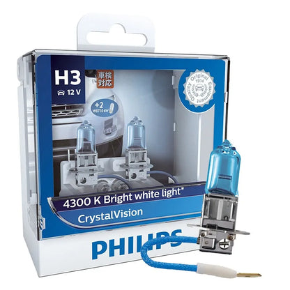 Philips H4 H7 H11 HB3 HB4 H8 H1 H3 9005 Crystal Vision Faro alogeno per auto 4300K Bianco brillante 5000K Diamond Vision Lampade automatiche