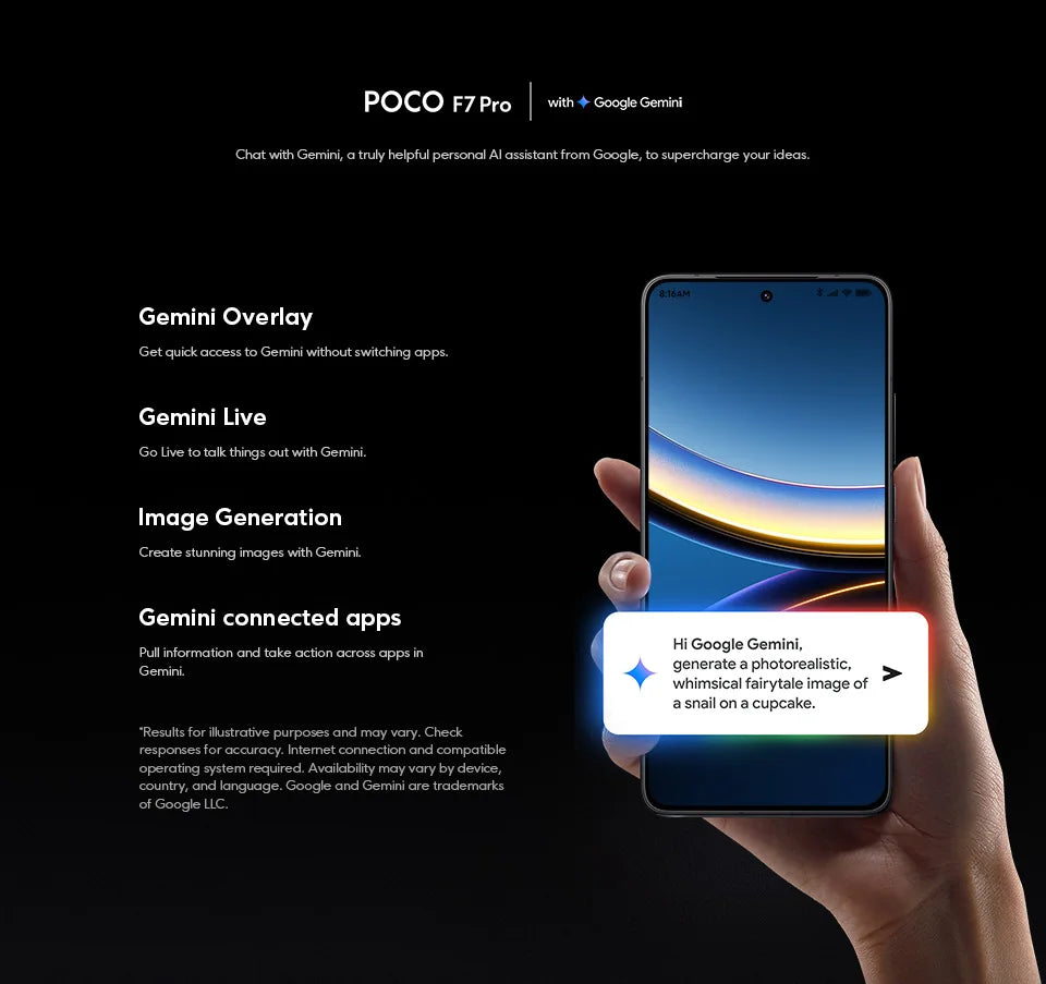 Xiaomi POCO F7 Pro 5G Versione Globale Smartphone Snapdragon ®   Doppia fotocamera da 50MP di 8ª generazione con OIS e NFC