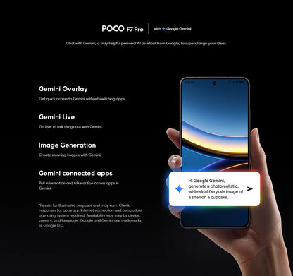 Xiaomi POCO F7 Pro 5G Versione Globale Smartphone Snapdragon ®   Doppia fotocamera da 50MP di 8ª generazione con OIS e NFC