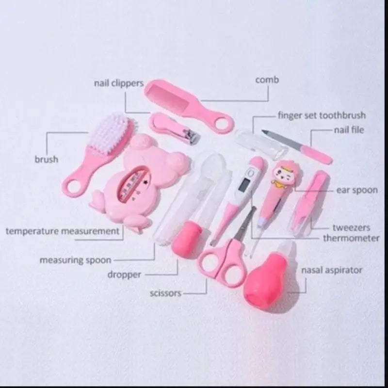 Set di 13 Pezzi per la Cura del Bambino, Kit Portatile per Toelettatura e Cura delle Unghie