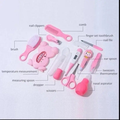 Set di 13 Pezzi per la Cura del Bambino, Kit Portatile per Toelettatura e Cura delle Unghie