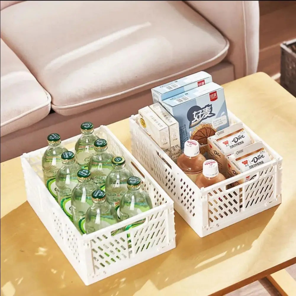 Cassa portaoggetti pieghevole pieghevole Cestini portaoggetti impilabili INS S/M/L Cancelleria in plastica Porta cosmetici Forniture per l'aula