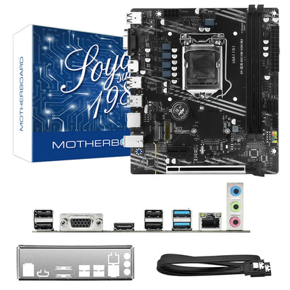 Scheda Madre SOYO H311M DDR3 per Gaming con CPU I3 6100, Memoria RAM 16G (8G*2), LGA1151, TPM2.0, Combo PC Desktop per Ufficio, PCIE3.0X16 VGA