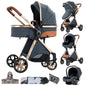 Passeggino Magic ZC 3 in 1, Sistema da Viaggio Compatto e Pieghevole con Navicella, Seggiolino Auto per Neonati e Seduta Reversibile, Carrozzina High Landscape, Ruote Ammortizzate, Manubrio Regolabile, Chiusura con Una Mano,
