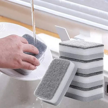 Spugne per pulizia magiche a tre strati Spugne riutilizzabili per pentole per lavare i piatti Spugne per cucina domestica Salviette per spazzole Strumenti puliti