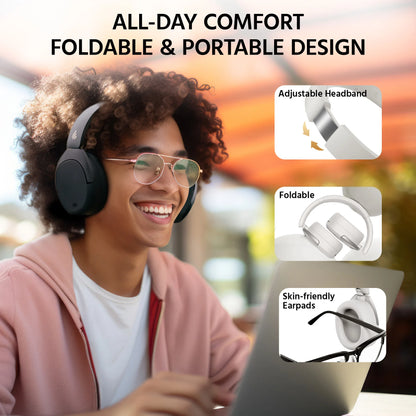 Cuffie Wireless Over-Ear EDIFIER W830NB - ANC -45dB, Hi-Res LDAC, Bluetooth 5.4, 94 Ore di Riproduzione, Ricarica Rapida, Pieghevoli, Chiamate Multipoint AI, App ConneX