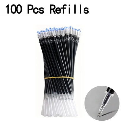 20/50 pezzi Penne gel Set Nero Blu Rosso Ricarica Gel Forniture scolastiche e per ufficio Cancelleria accessori kawaii cancelleria penne carine