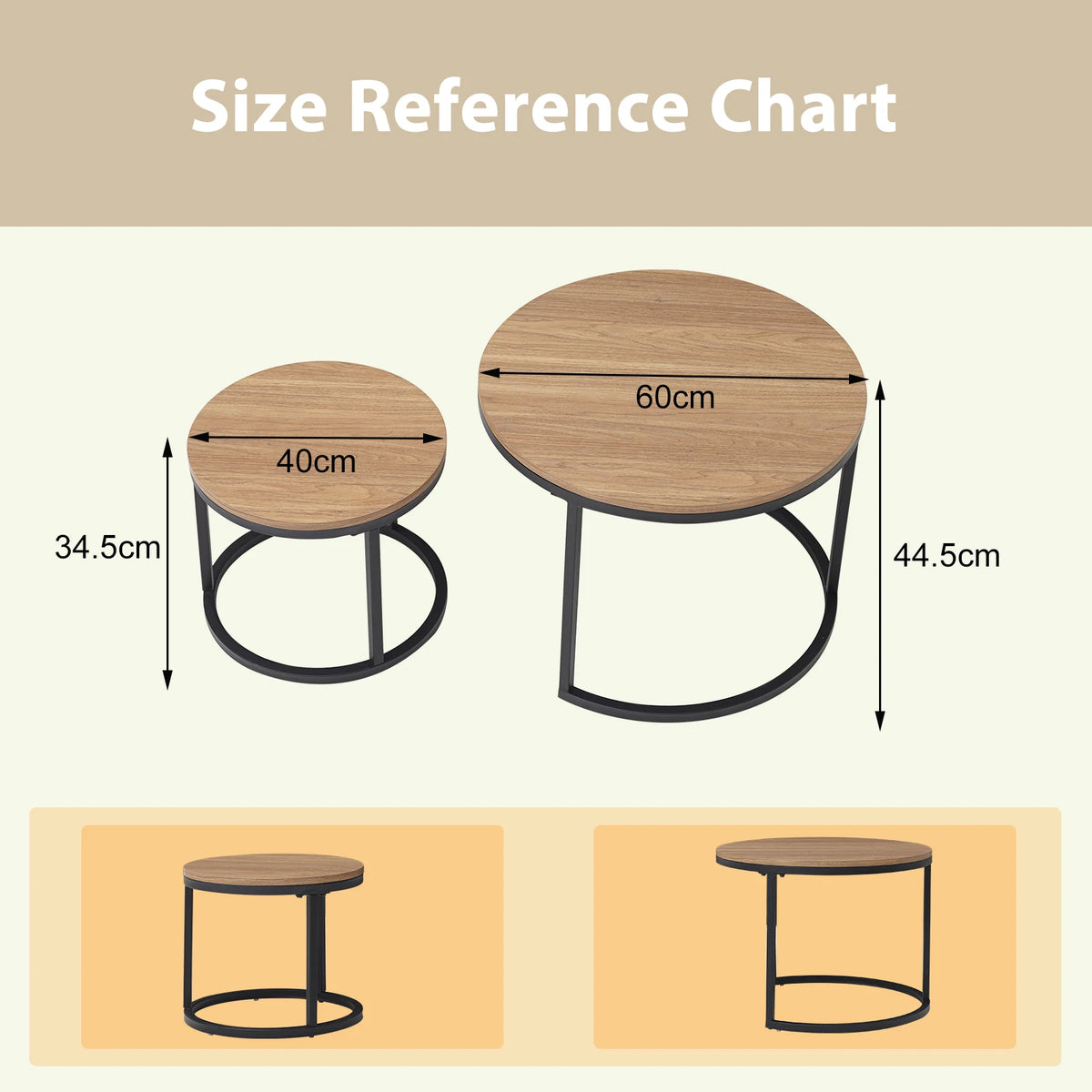 2 pezzi tavolino nordico 2 in 1 combinazione rotonda tavolo da tè per ufficio moderno e minimalista divano per la casa Ins tavolino soggiorno
