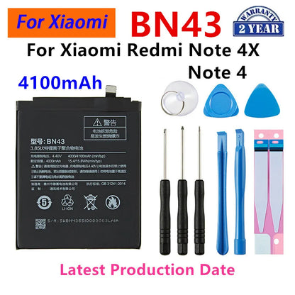 Batteria originale per telefono Xiaomi Mi Redmi Note Mix 2 3 3S 3X 4 4X 4A 4C 5 5A 5S 5X M5 6 6A 7 8 Pro Plus BN43 BN31