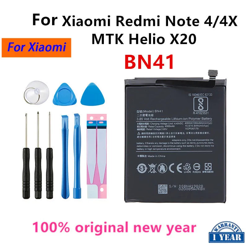 Batteria originale per telefono Xiaomi Mi Redmi Note Mix 2 3 3S 3X 4 4X 4A 4C 5 5A 5S 5X M5 6 6A 7 8 Pro Plus BN43 BN31