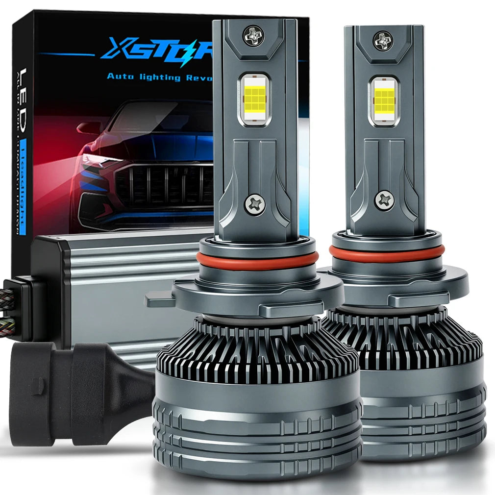Faro LED XSTORM H7 Canbus 400W 80000LM H1 H4 9005 9006 Luci LED per Auto ad Alta Potenza con Ventola Turbo 12V 24V 6000k