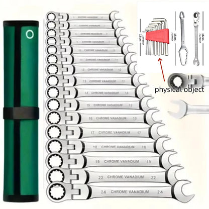 Set di 10 Chiavi per Riparazione Auto, Utensili Manuali Adatti per Manutenzione Automobilistica, Officina, Fai-da-Te Domestico e Riparazioni Meccaniche