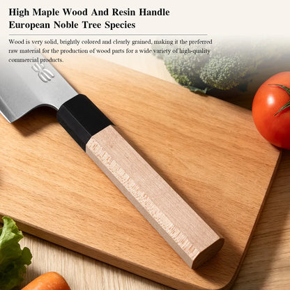 Set di coltelli da cucina in stile giapponese da 1 o 5 pezzi, coltello da chef in acciaio inossidabile composito a 3 strati, Nakiri Santoku, utensili da cucina multiuso