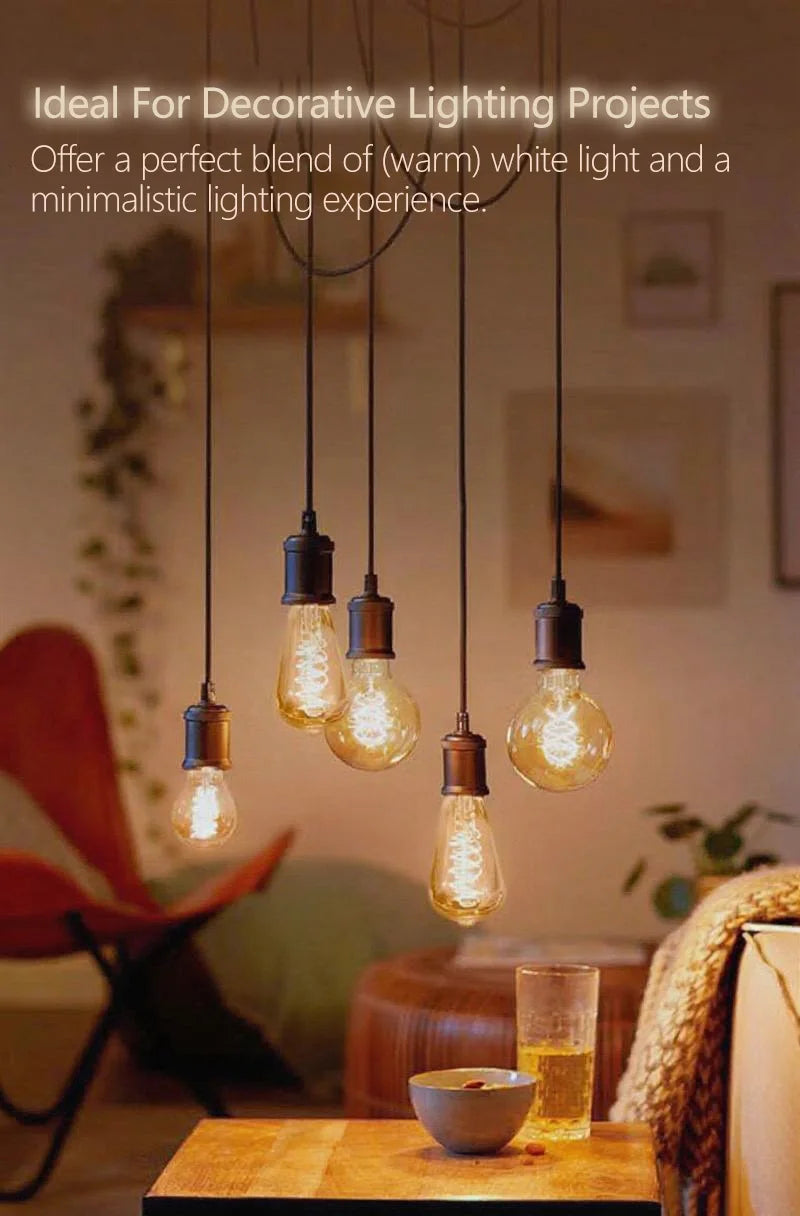 Philips LED ST64 E27 Luce decorativa 5,5 W = 25 W) Lampadine a filamento classiche Dimmerabili 220-240 V Lampade 2000 K Morbido caldo ambra Oro LED