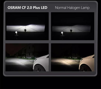 Lampade LED OSRAM H4 H7 H11 HIR2 HB3 LEDriving CF 2.0 Plus per Fari Auto, 80W 8000LM, Luminose H1 H8 H16 9005 9006 HB4, Luce Bianca 6000K