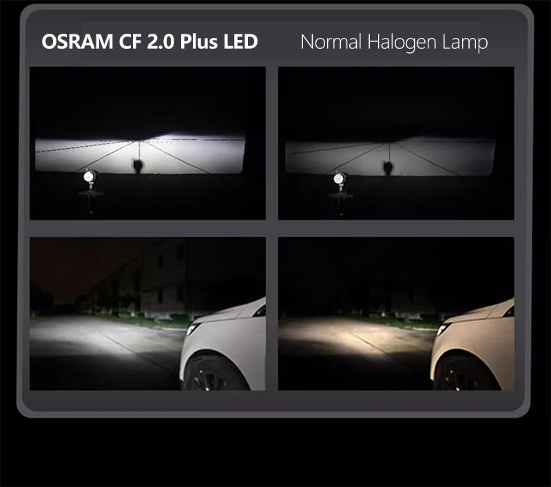 OSRAM LED H4 H7 H11 CF2.0 Plus Faro per auto HB3 HB4 80W Potenza 12/24V Fascio alto e basso 6000K Bianco brillante Upgarde Lampade Fendinebbia