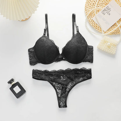 Reggiseno push up in due pezzi da donna in pizzo semplice e sexy di alta qualità A3107