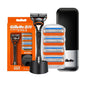 Set Rasoio Gillette Fusion 5 con 5 Lame Ultra-Sottili, Striscia Lubrificante e Rifinitore Posteriore, Disponibile in Diverse Specifiche