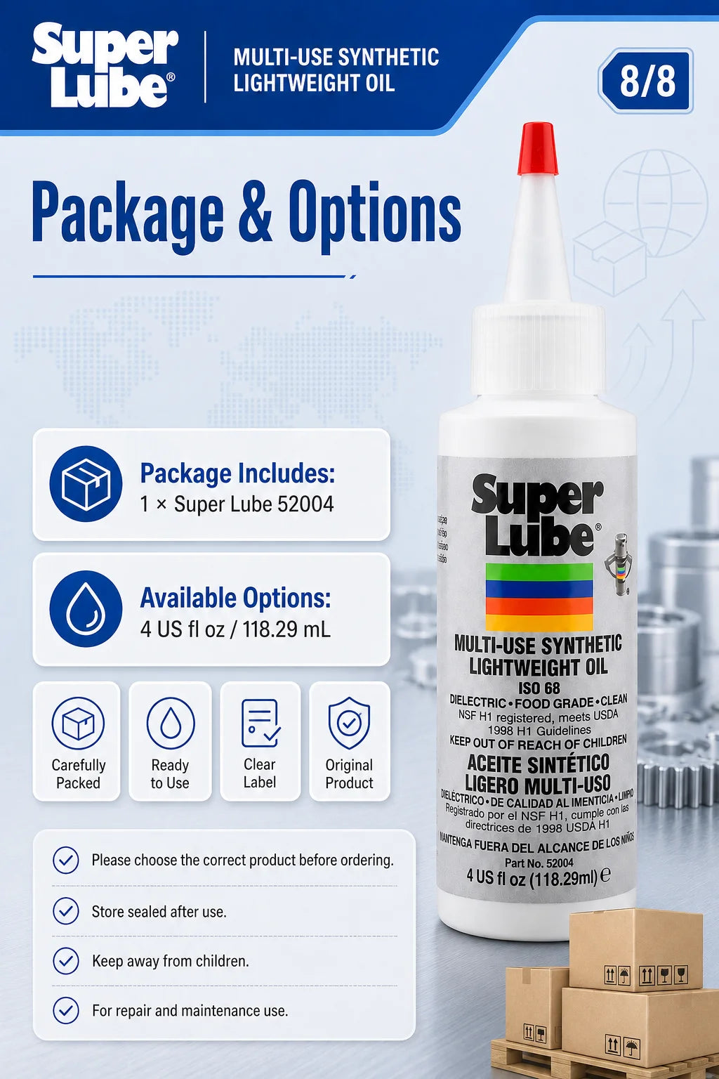 Super Lube 52004 Olio Sintetico Leggero ISO 68 Lubrificante Multiuso per Stampanti 3D, Cuscinetti e Guide