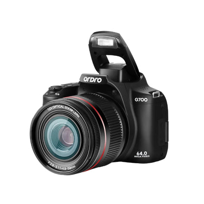 Ordro 4K Fotocamera digitale 12x Zoom ottico Videocamera per fotografia Messa a fuoco automatica 2024 Nuovo Vlog Camara Flash LED integrato